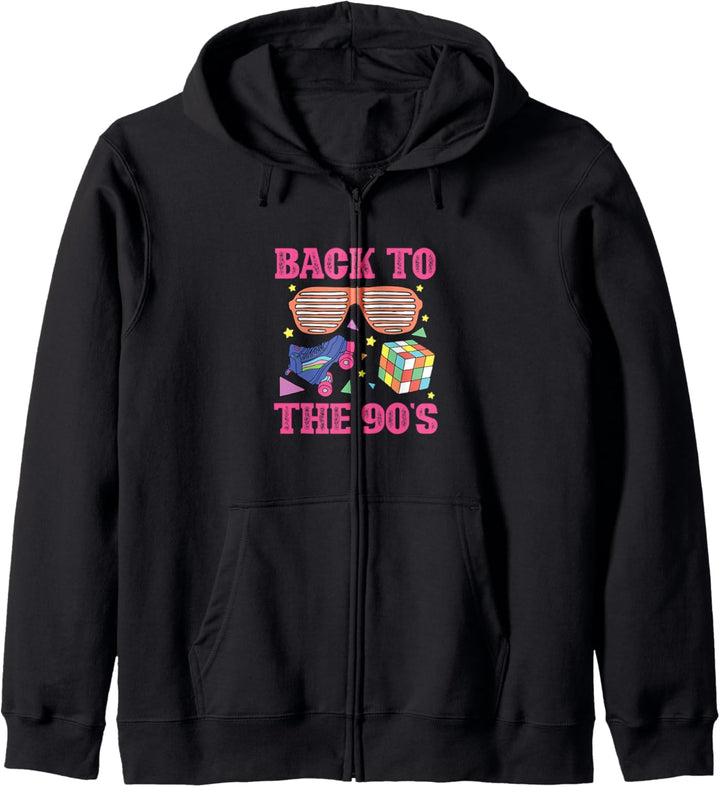 Retro 90s Party Ära - Vintage Neunziger Oldschool 90er Kapuzenjacke