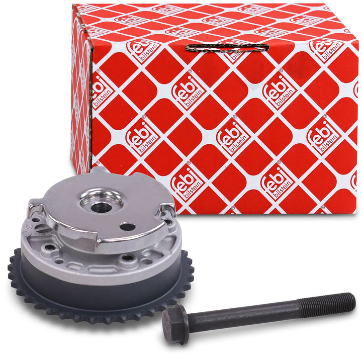 febi bilstein 47572 Nockenwellenversteller mit Schraube , 1 Stück Auslassseite, Auslassseite
