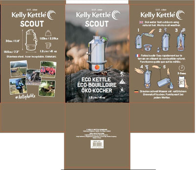 Kelly Kettle Camp Stove Stainless Steel - Boils Water Within Minutes, Uses Natural Fuel, and Enables