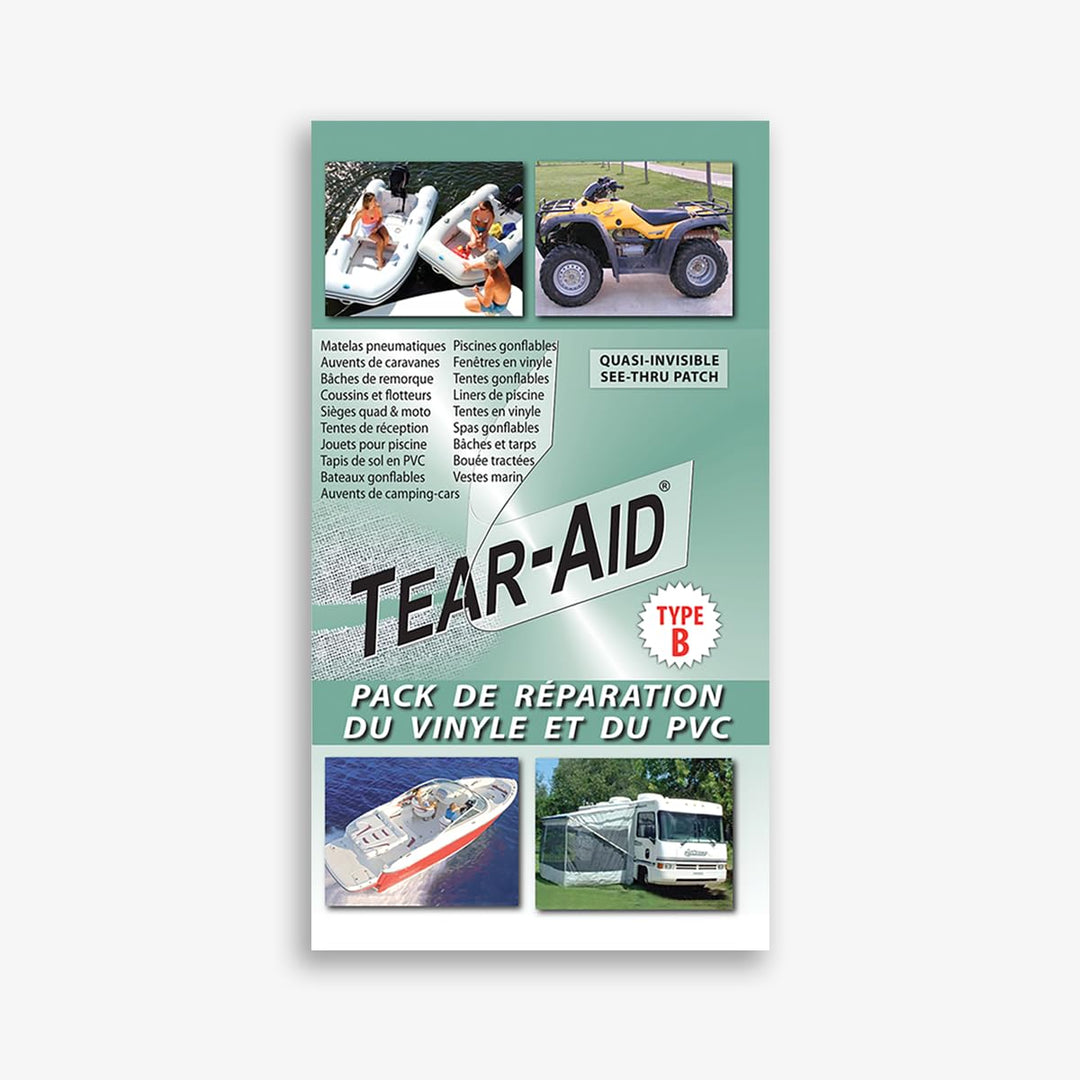 Tear-AID Reparatur-Set für Stoff Typ B für Vinyl und PVC – Sofortig, permanent, praktisch unsichtbar
