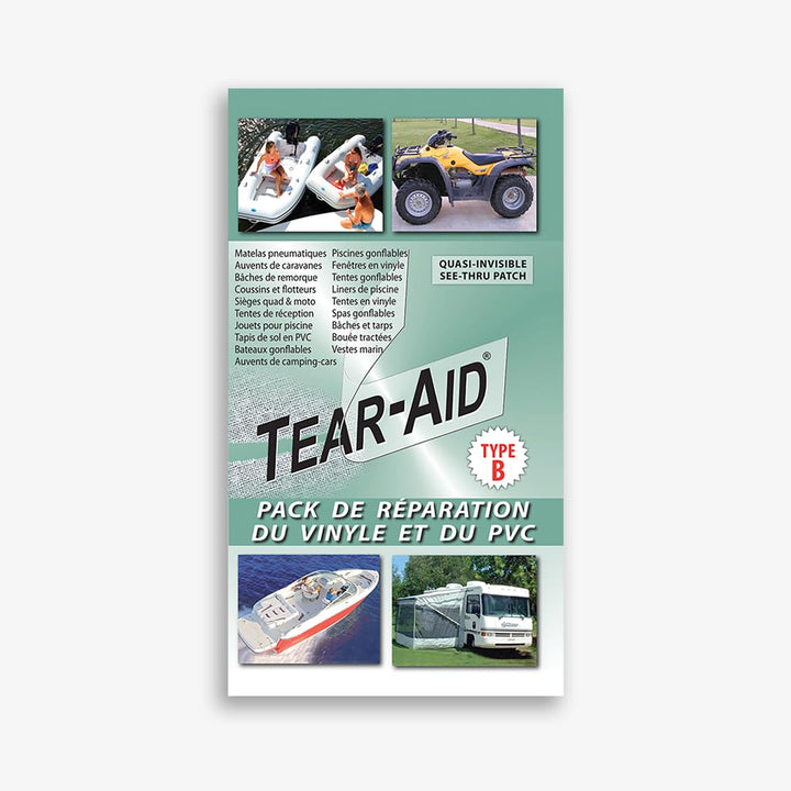 Tear-AID Reparatur-Set für Stoff Typ B für Vinyl und PVC – Sofortig, permanent, praktisch unsichtbar