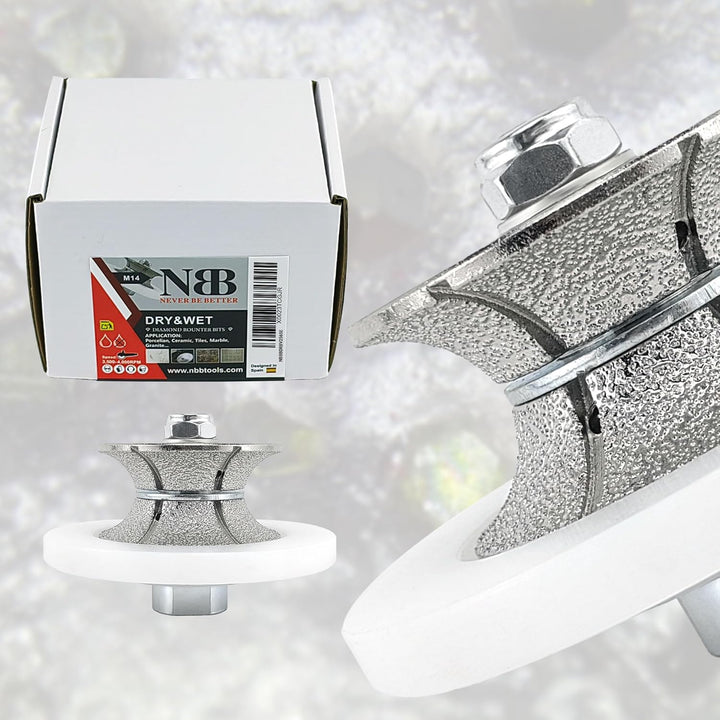 NBB Diamant-Profilscheibe Diamantfräser Fräsbohrer Trenn Reibahle Profilierungs-Bit für Porzellan Fl
