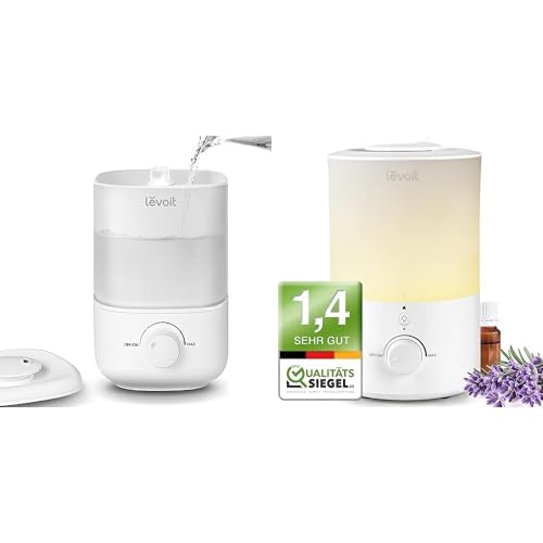 Levoit 2,5L Mini Luftbefeuchter bis 25H für Schlafzimmer Kinderzimmer + Levoit Top-Fill Luftbefeucht