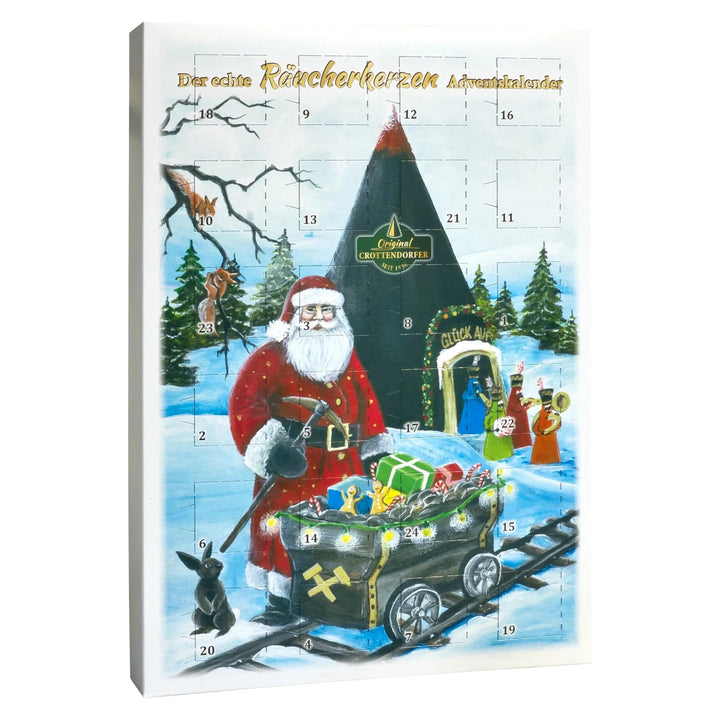 Crottendorfer Adventskalender - 24 Düfte - Hochformat (21x30cm) - Crottendorfer Räucherkerzen für We