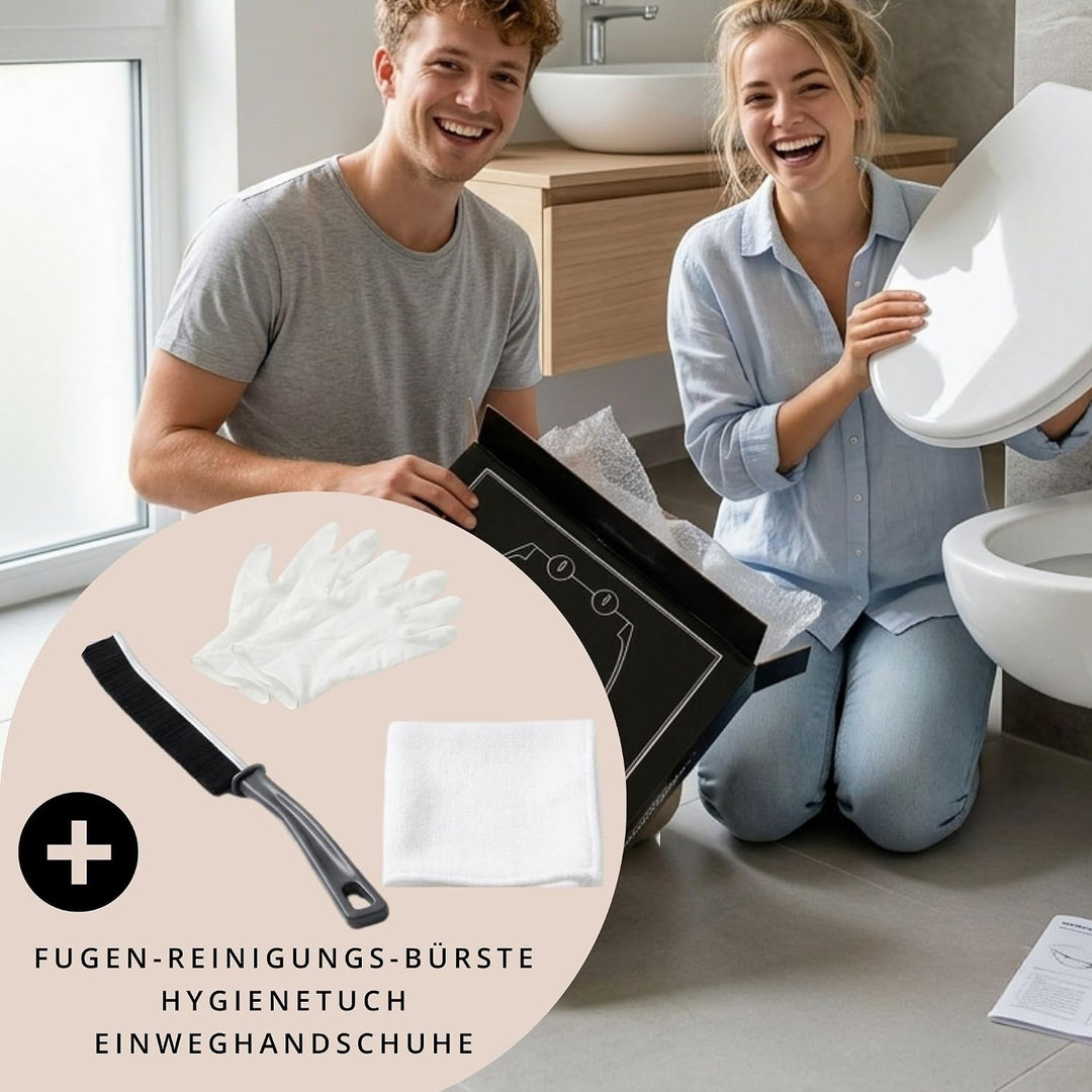 Toilettendeckel mit Absenkautomatik weiss oval, WC-Sitz abnehmbar antibakterielles Urea Duroplast, I