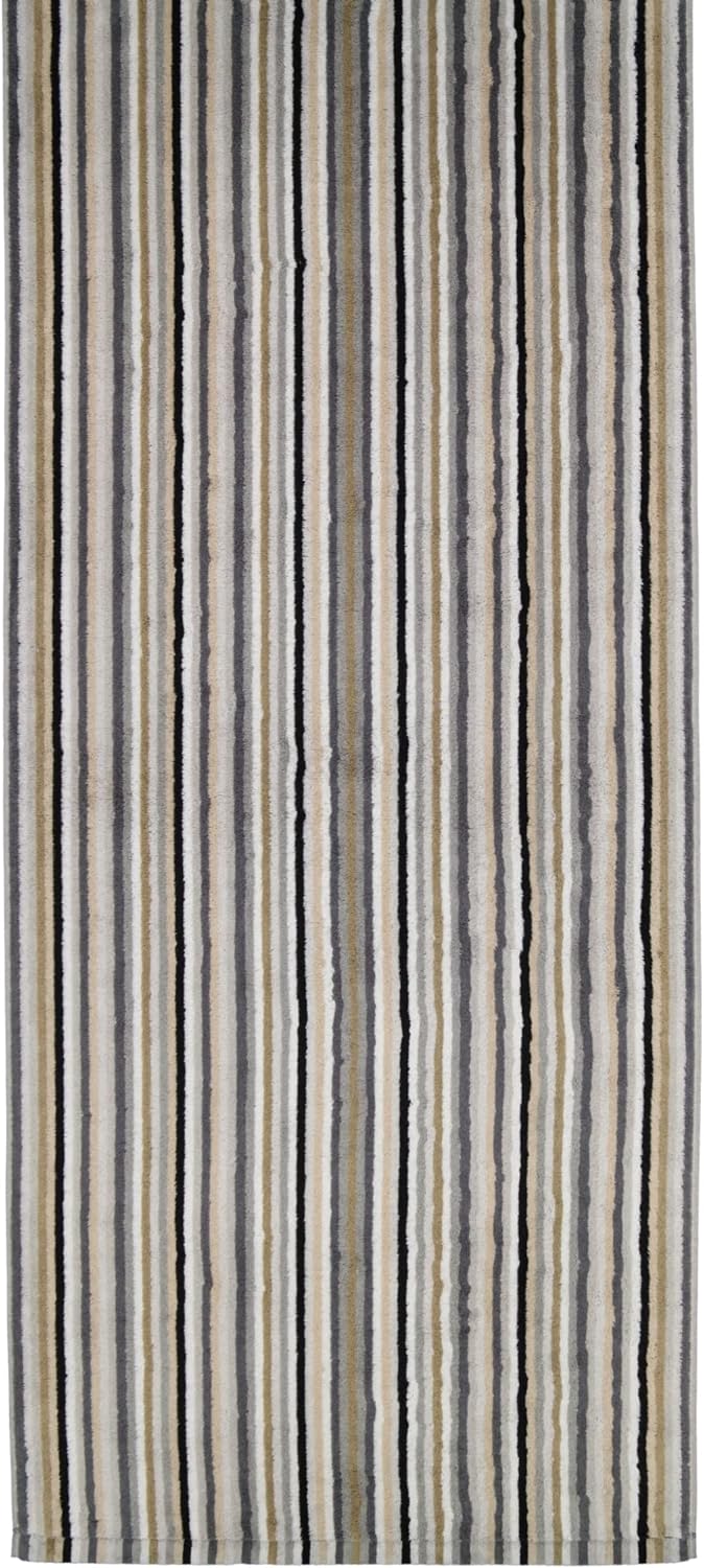 CAWÖ Home Handtücher Life Style Streifen 7048 Kiesel - 37 Saunatuch 70x180 cm, Saunatuch 70x180 cm
