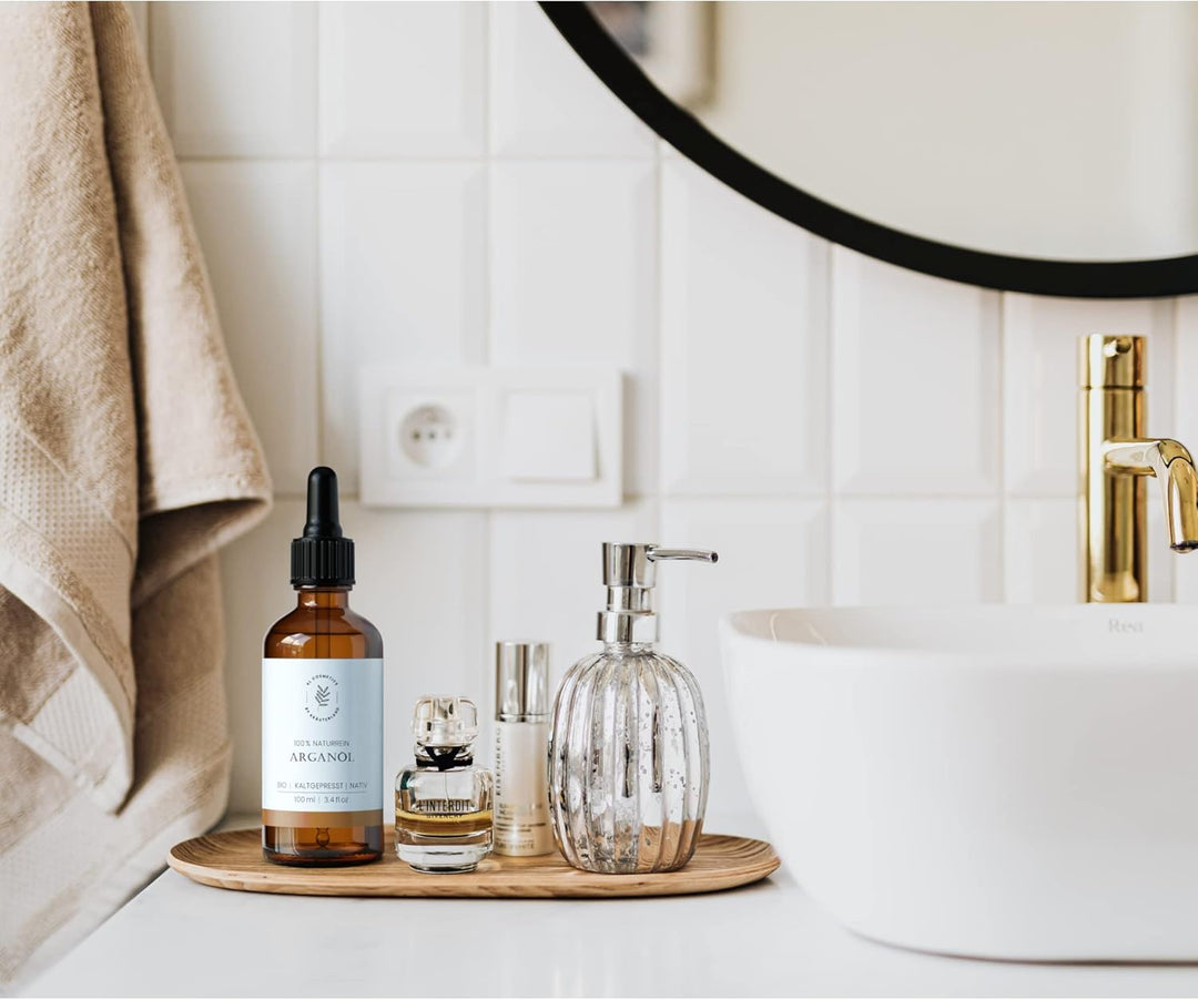 Kräuterland Arganöl, Bio Hautöl, Haaröl - 100ml, kaltgepresst, nativ aus Marokko - 100ml Argan Öl fü