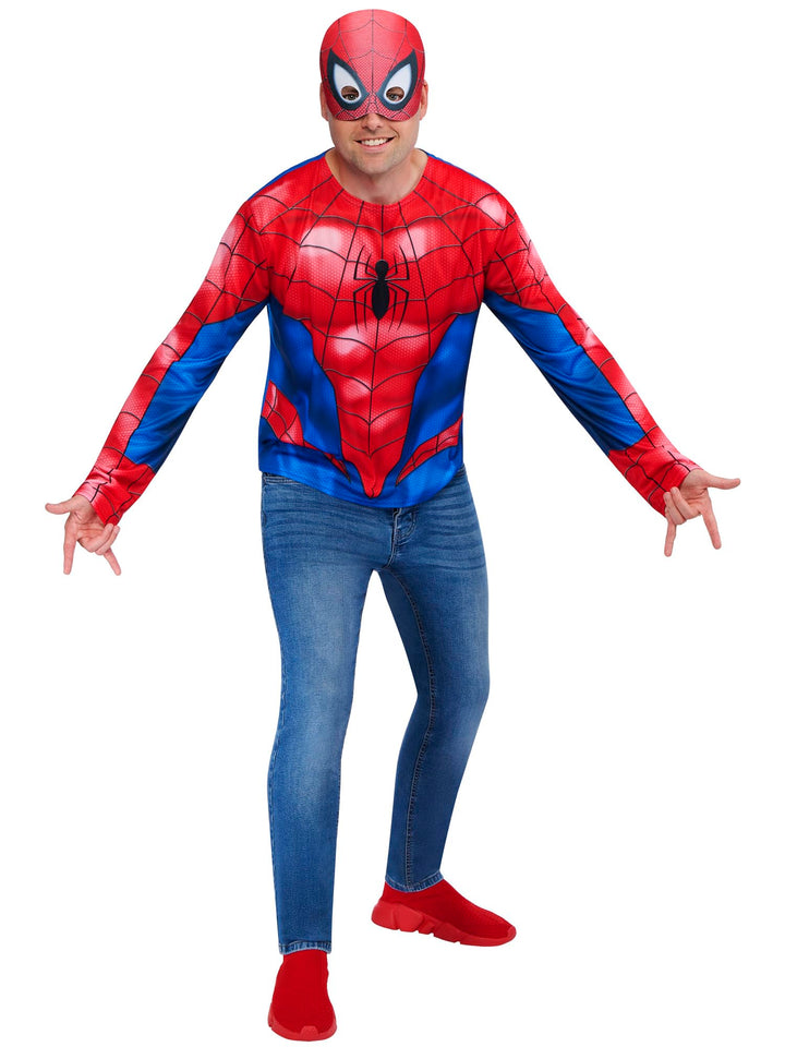 Rubies Offizielles Spider-Man Top, Erwachsenenkostüm, Grösse M-L