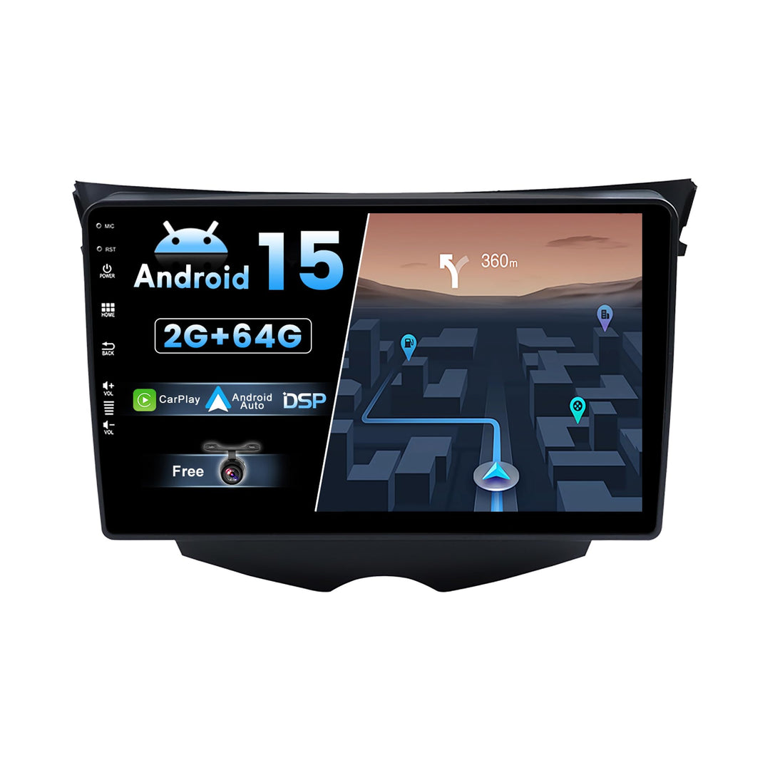 Android 15 IPS Autoradio Passt für Hyundai Veloster FS (2011-2017) - Eingebautes CarPlay Android Aut