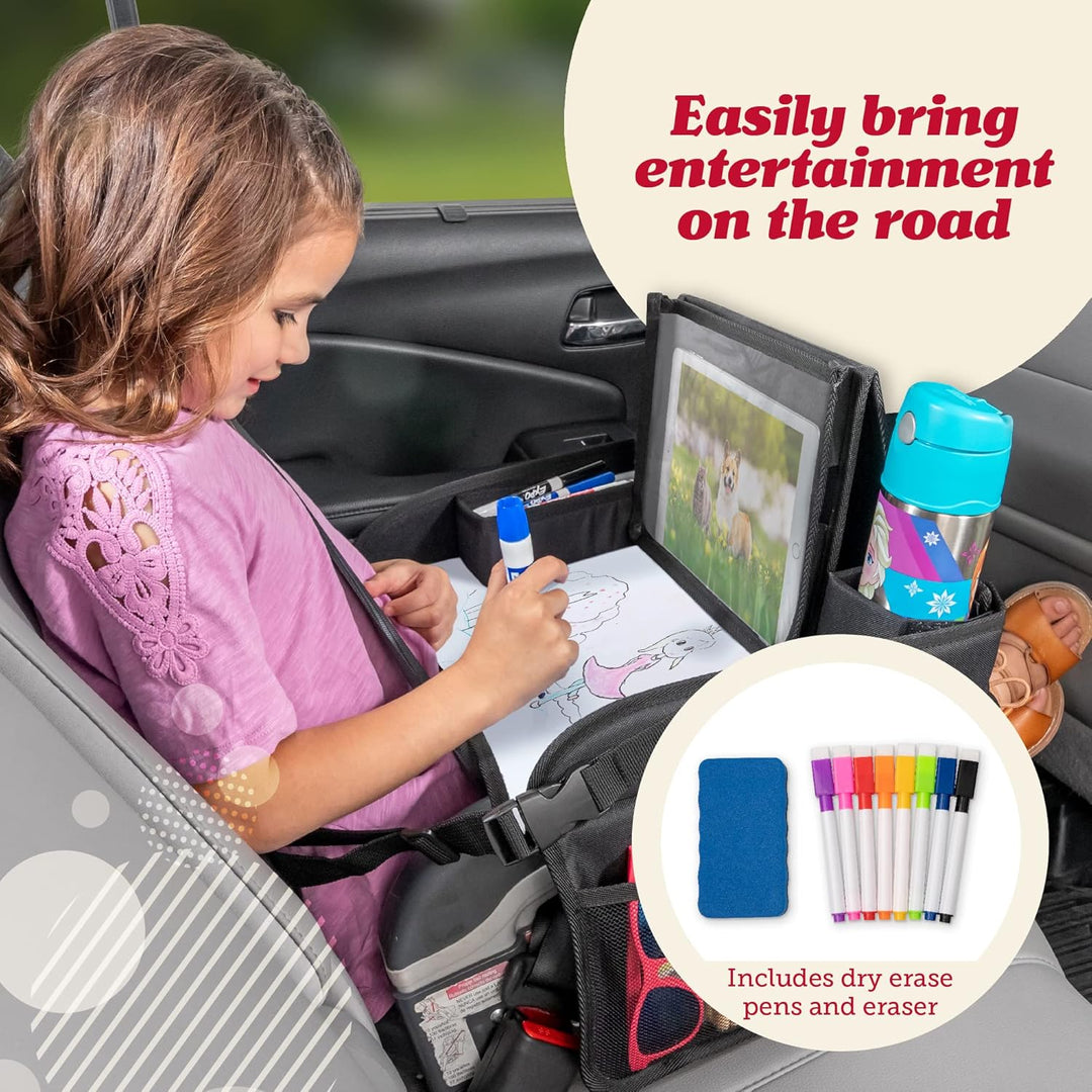 Lusso Gear Kinder-Reisetablett für Auto – Roadtrip Essentials für Kinder – Autositz-Tablett für Klei