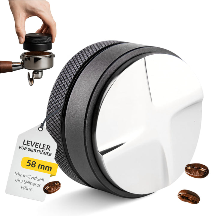 Coyooco Leveler 58mm aus Edelstahl - Einstellbarer Coffee Distributor - Kaffeeverteiler für Siebträg