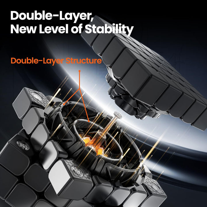 GAN 562 Zauberwürfel Profi 5x5，Speed Cube mit Doppelschichtdesign & Omnidirektionales Kernpositionie