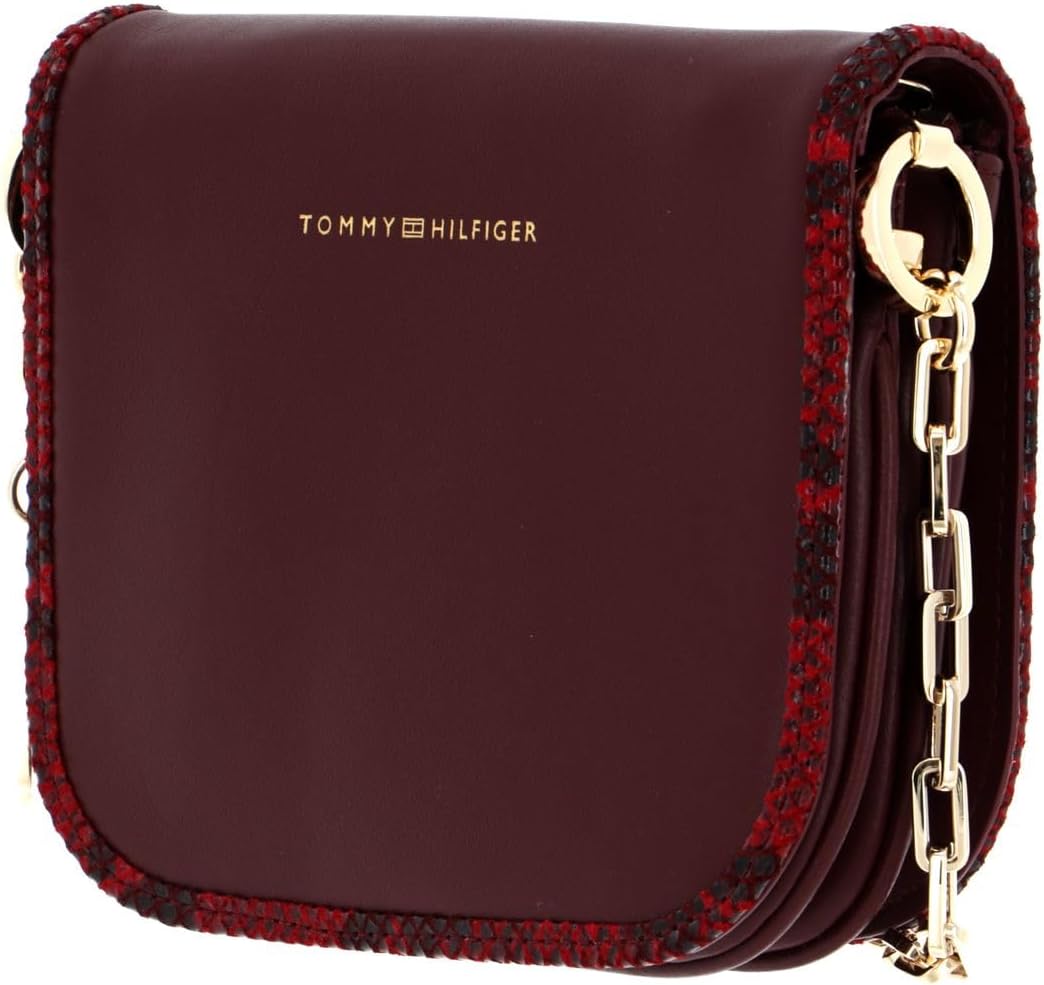 Tommy Hilfiger Leather Statement Crossover S Burgundy