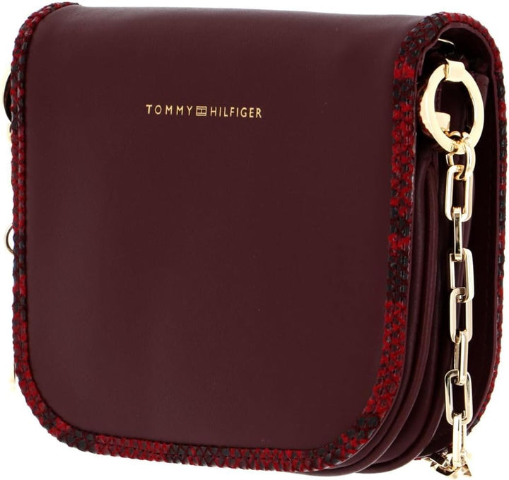 Tommy Hilfiger Leather Statement Crossover S Burgundy