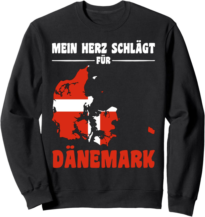 Dänemark Flagge Mein Herz schlägt für Dänemark Sweatshirt