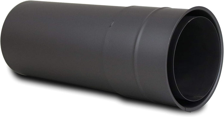 LANZZAS Ofenrohr Wandfutter mit 250 mm Rohr, im Durchmesser, DN Ø 150 mm, Farbe: gussgrau - weitere