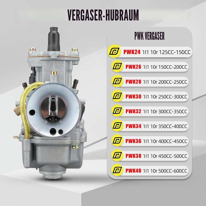 NIBBI PWK 24MM Vergaser mit drei Hauptdüsen und einem Pilotstrahl des Performance Racing Vergasers f