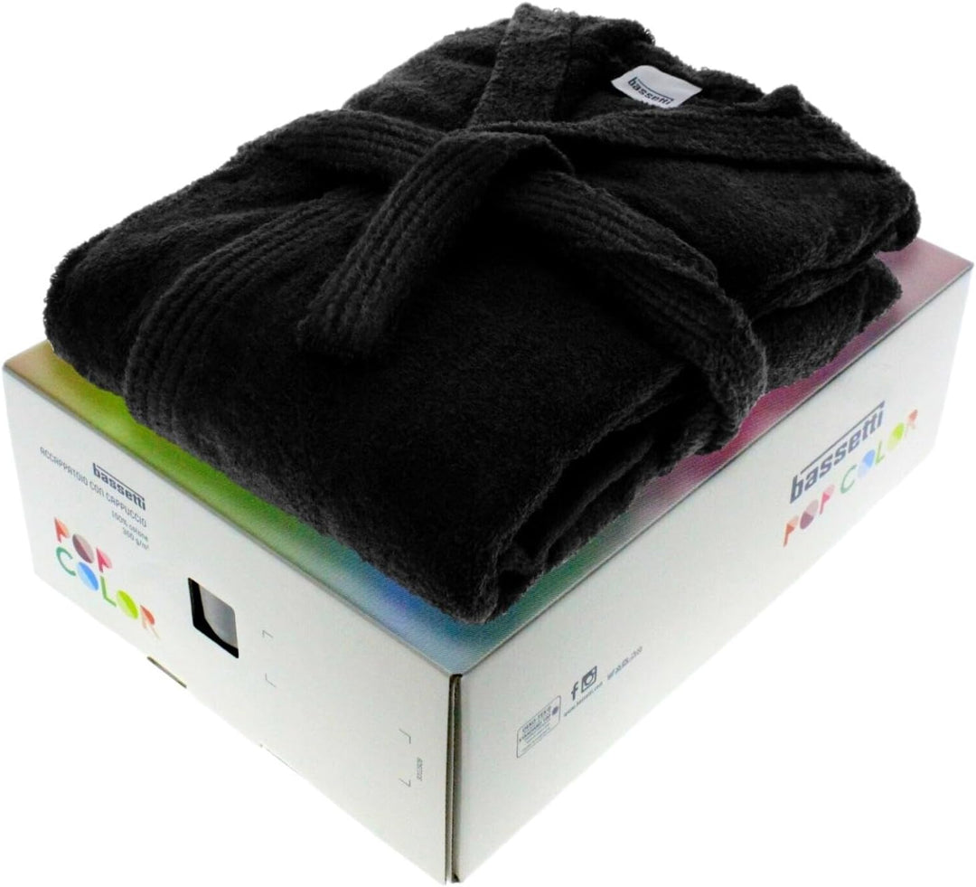 Bassetti Bademantel mit Kapuze aus Baumwolle, für Herren und Damen, erhältlich in verschiedenen Grös