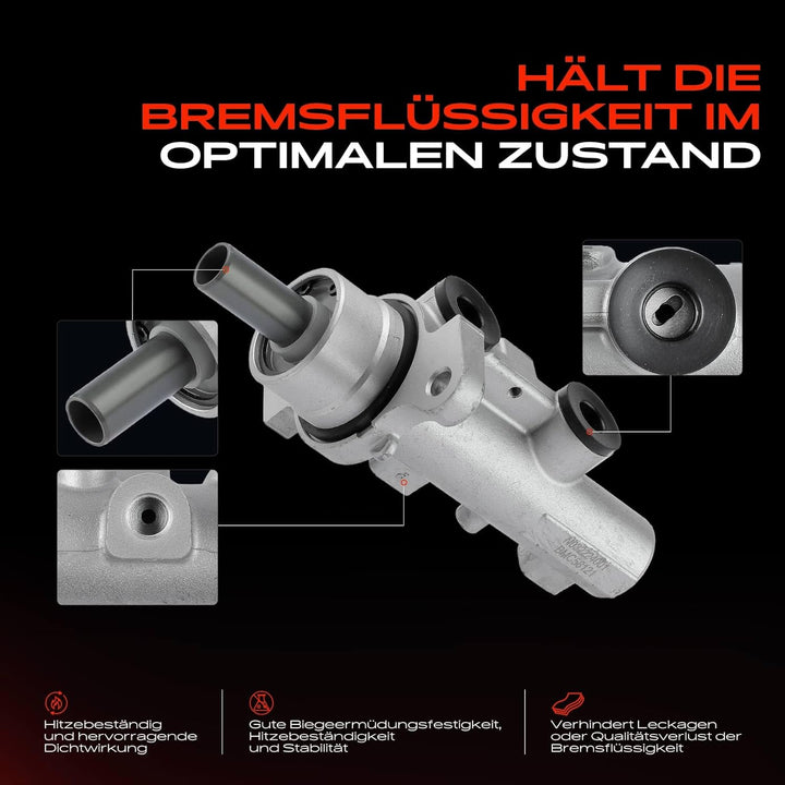 Frankberg Hauptbremszylinder Bremszylinder Kompatibel mit Meriva 1.3L-1.8L Benzin Diesel 2003-2010 R