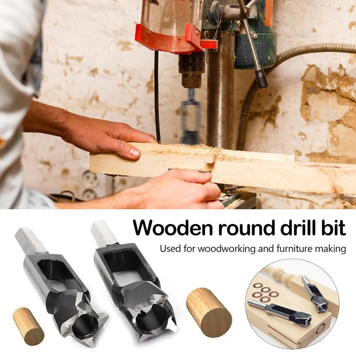 Zapfenschneider Bohrer Set, Zapfenbohrer Holz Holzdübel Plug Cutter 8mm 12mm, 1/2" Rundschaft präzis