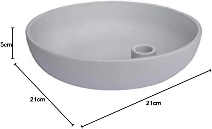 Storefactory Lidatorp L Kerzenhalter, hellgrau, Keramik, HxB 21 x 5 cm, handgearbeitet