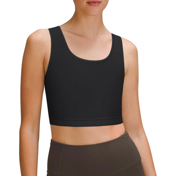 Brust Binder für Transgender FTM Atmungsaktive Halb Breast Binder Kompression BH Schwarz L, Schwarz