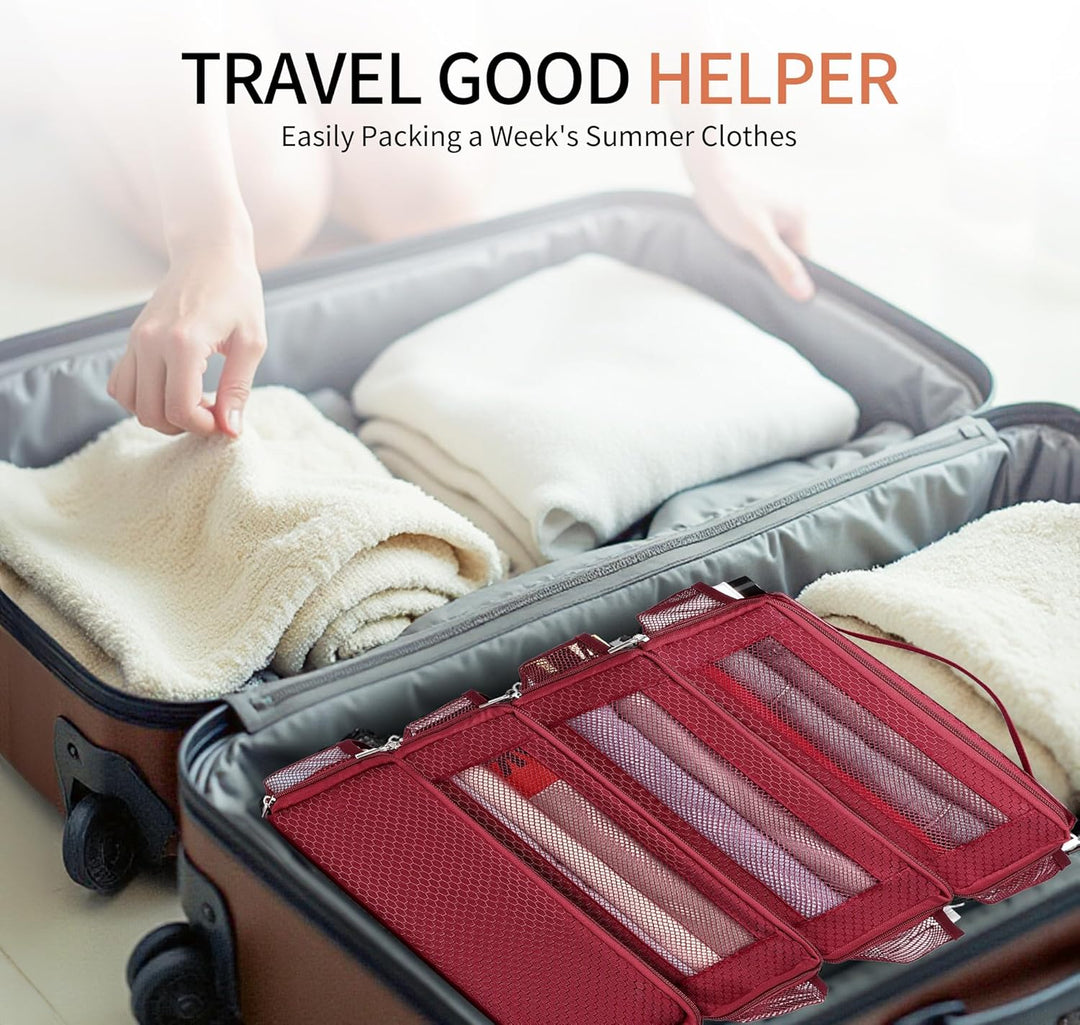 Koffer-Organizer, Reisetaschen-Organizer für Gepäck, Kompressions-hängende Packwürfel für Reisen, Ha