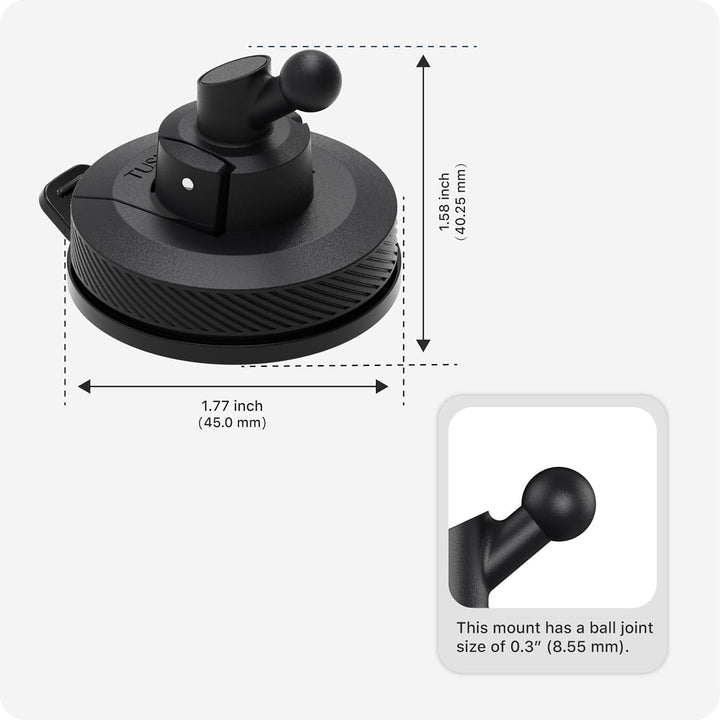 TUSITA Mini Saugnapf Halterung Kompatibel mit Garmin Dash Cam 45 46 47 55 56 57 65W 66W 67W,Speak Pl