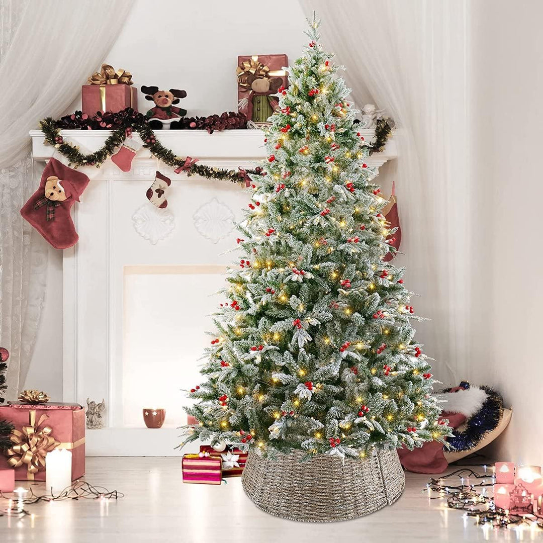 Meisterhome Model 3 Weihnachtsbaum Kragen/Weihnachtsbaum Rock aus Seegras in Natur Farbe - Ø 60 cm -
