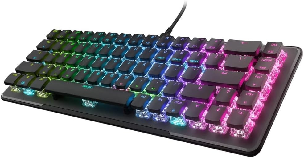 ROCCAT Vulcan II Mini – 65% optische PC-Gaming-Tastatur mit anpassbarer RGB-Beleuchtung, abnehmbares