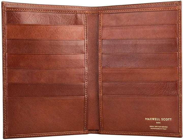 Maxwell Scott The PIANILLO RFID Leather Breast Pocket Wallet (Tan) Chestnut Tan, Chestnut Tan
