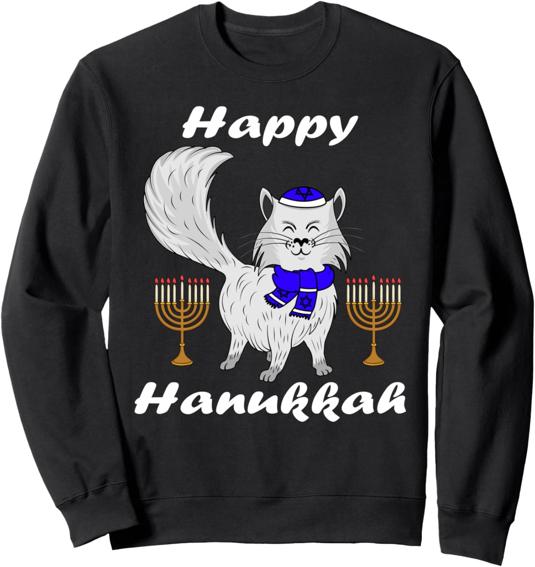 Meowzel tof lustige jüdische Katze Chanukka Chanuka Katzen Kinder Spass Sweatshirt