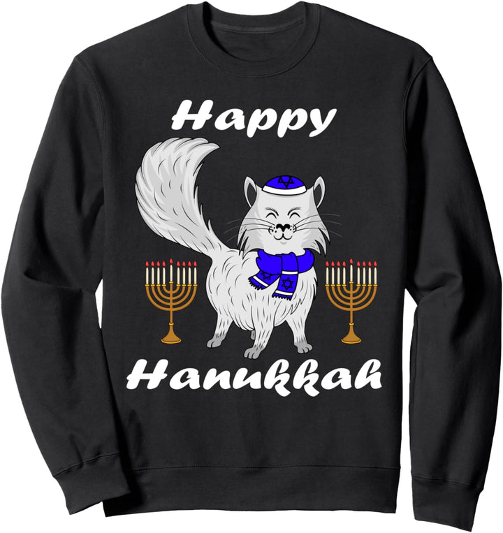 Meowzel tof lustige jüdische Katze Chanukka Chanuka Katzen Kinder Spass Sweatshirt