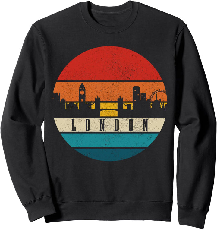 London Skyline UK England Vintage London Sweatshirt