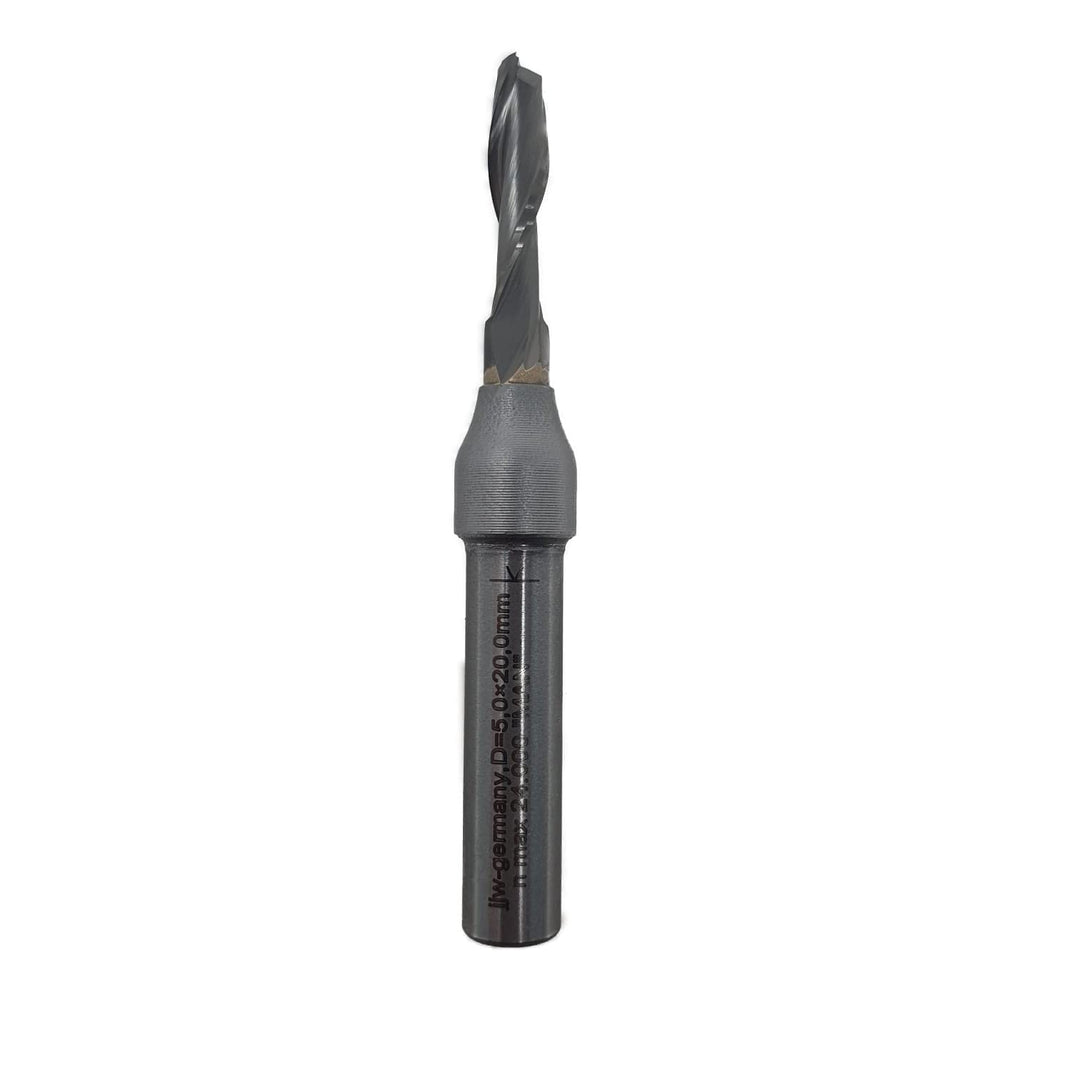jjw-germany VHM - Spiralnutfräser Nutfräser Z= 2 für Hand Oberfräse mit Stahlschaft 8,0mm (D= 5,0 mm