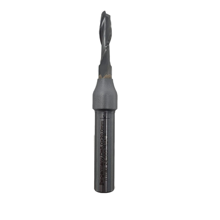jjw-germany VHM - Spiralnutfräser Nutfräser Z= 2 für Hand Oberfräse mit Stahlschaft 8,0mm (D= 5,0 mm