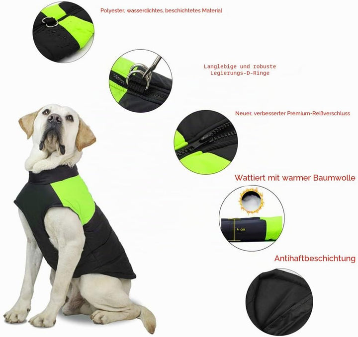 FEimaX Hundemantel für Hunde, Hundejacken Wasserdicht Warme Jacke für Kleine Mittelgrosse Grosse Hun