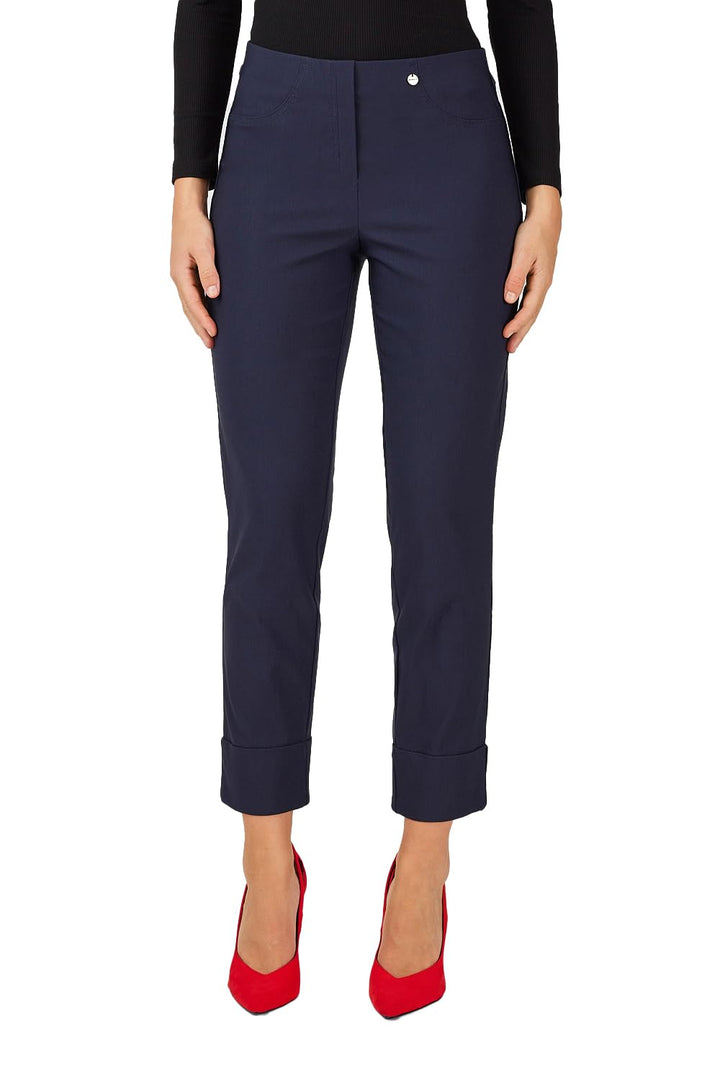 Robell Style BELLA09-7/8 Stoffhose Damen high Waist - Damenhose Power Stretch - Bengaline Stoff Hose