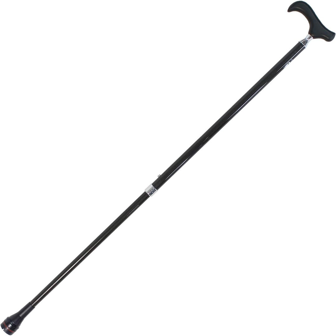 Gastrock Gehstock Spazierstock Dr. Cane Derby-Griff aus Holz, Kreiselpuffer, höhenverstellbar, Carbo