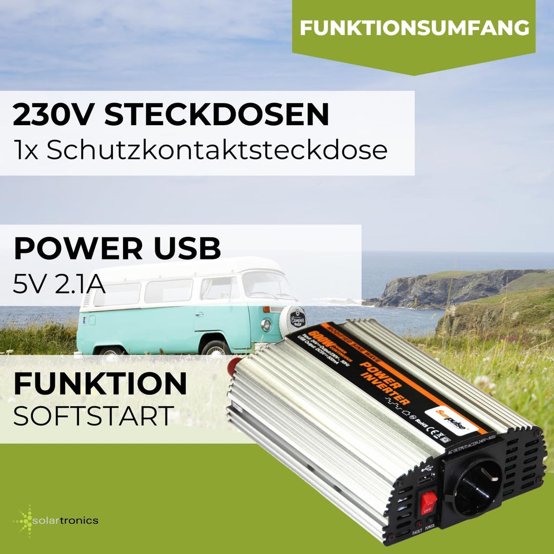 Spannungswandler NS 24V 600 Watt Inverter Wechselrichter