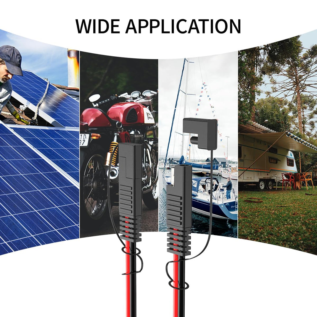 ELFCULB SAE Verlängerungskabel 12AWG 3m für Faltbare Solarmodule | SAE Anschlusskabel mit SAE Polari