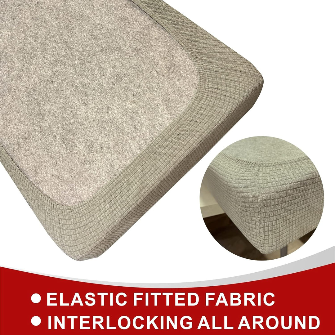 Dulepax Ersatz-Kissenbezüge für Wohnwagen-Dinette-Sitzbezüge, grau, dehnbarer Stoff, für Wohnmobile,