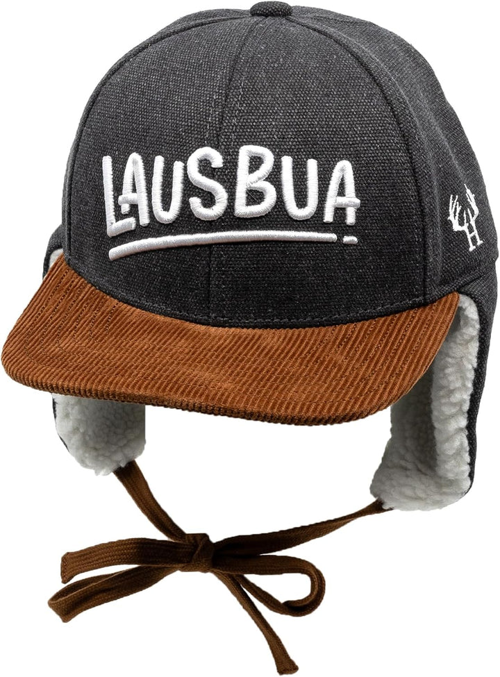 Du Hirsch Bayerisches Winter Cap Kinder Lausbua Dunkelgrau Canvas S Grau, S Grau