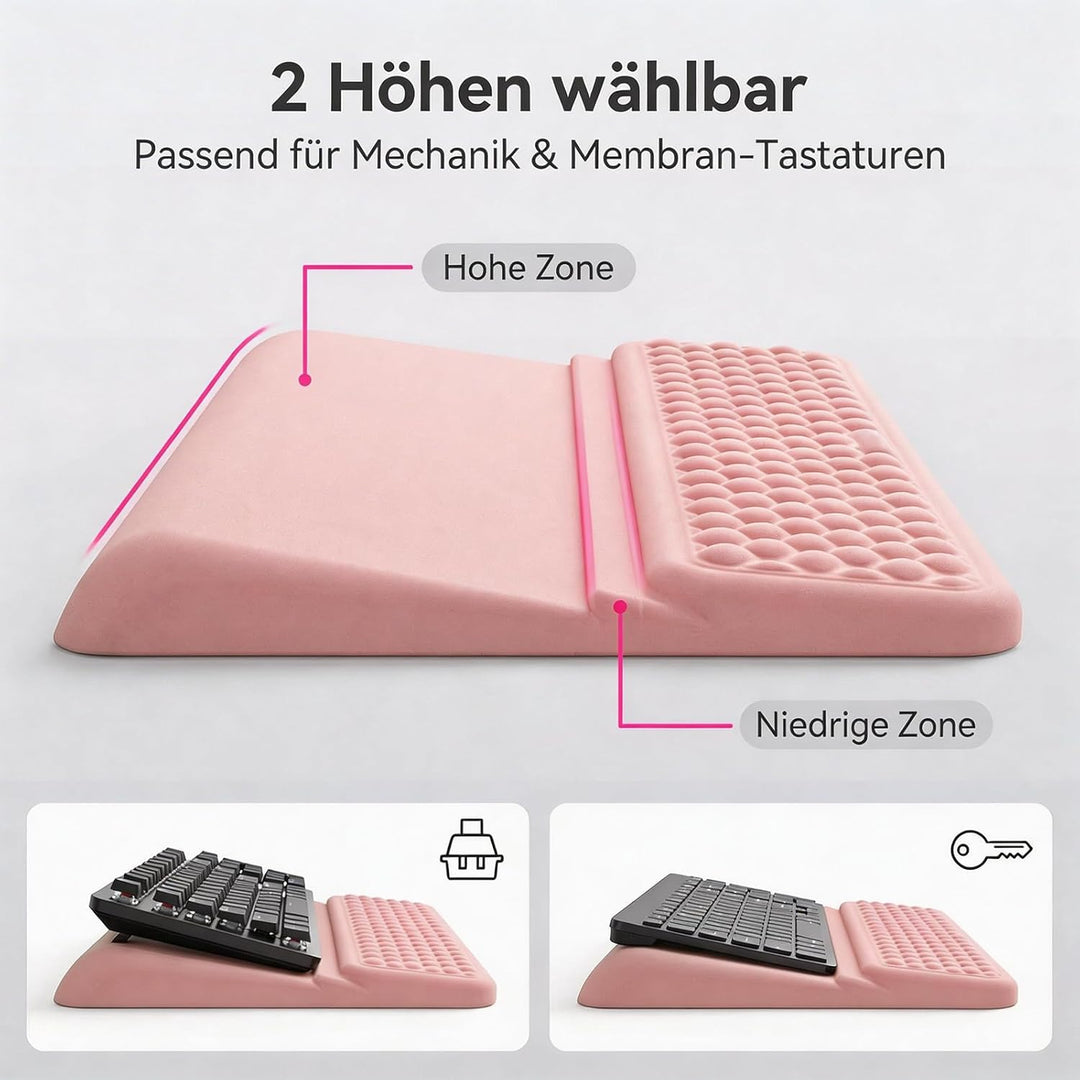 DULCE DOM Ergonomische Handgelenkauflage für Tastatur | Memory-Schaum mit rutschfester Unterseite |