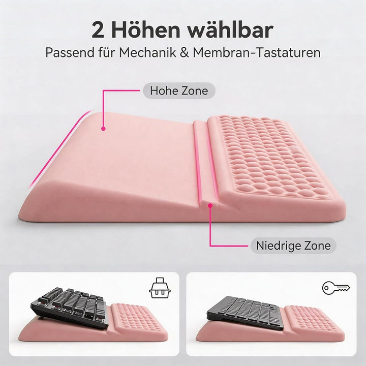 DULCE DOM Ergonomische Handgelenkauflage für Tastatur | Memory-Schaum mit rutschfester Unterseite |