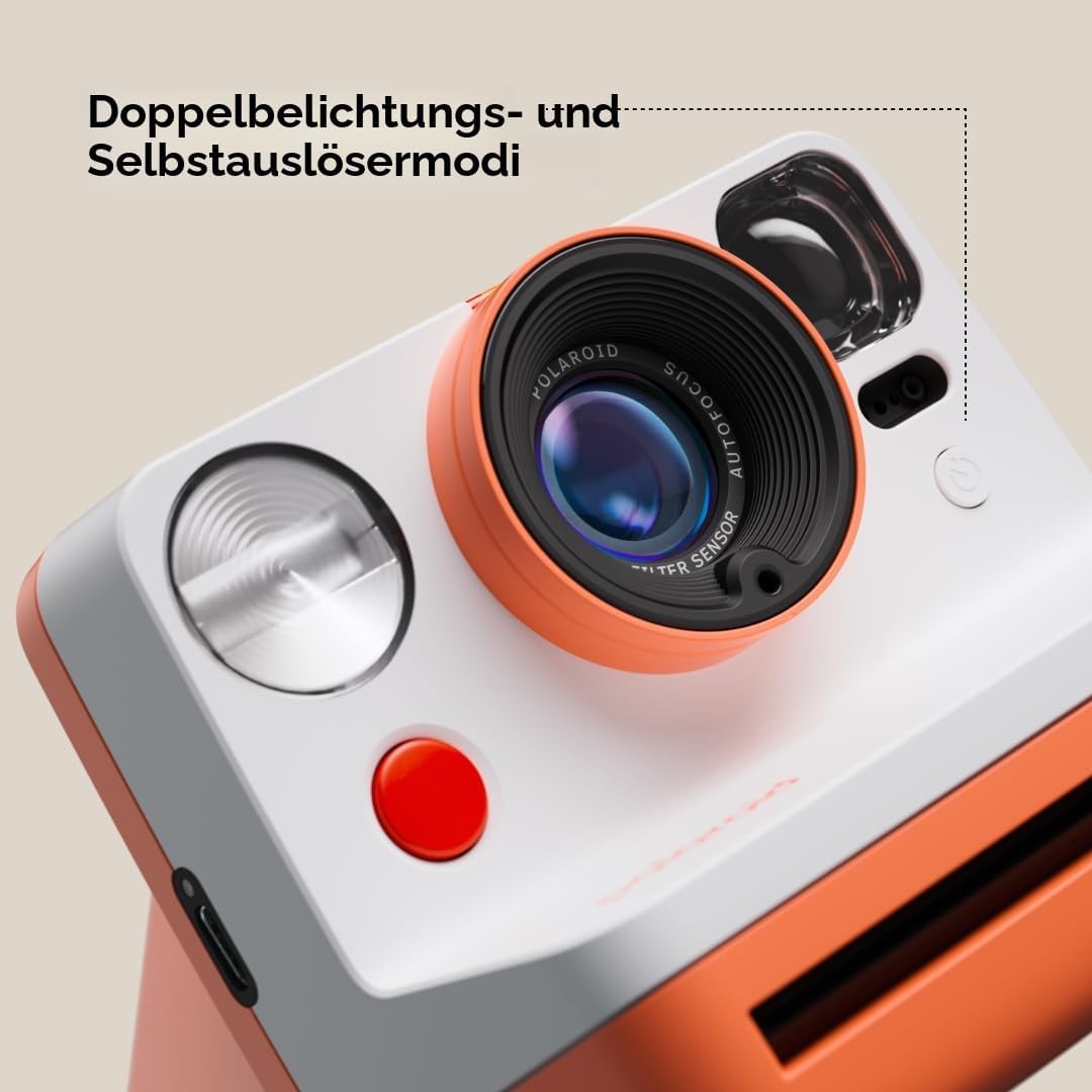Polaroid Now 3rd Generation I-Type Sofortbildkamera, Gelb, nur Kamera, kein Film (9158) | Now Gen 3,