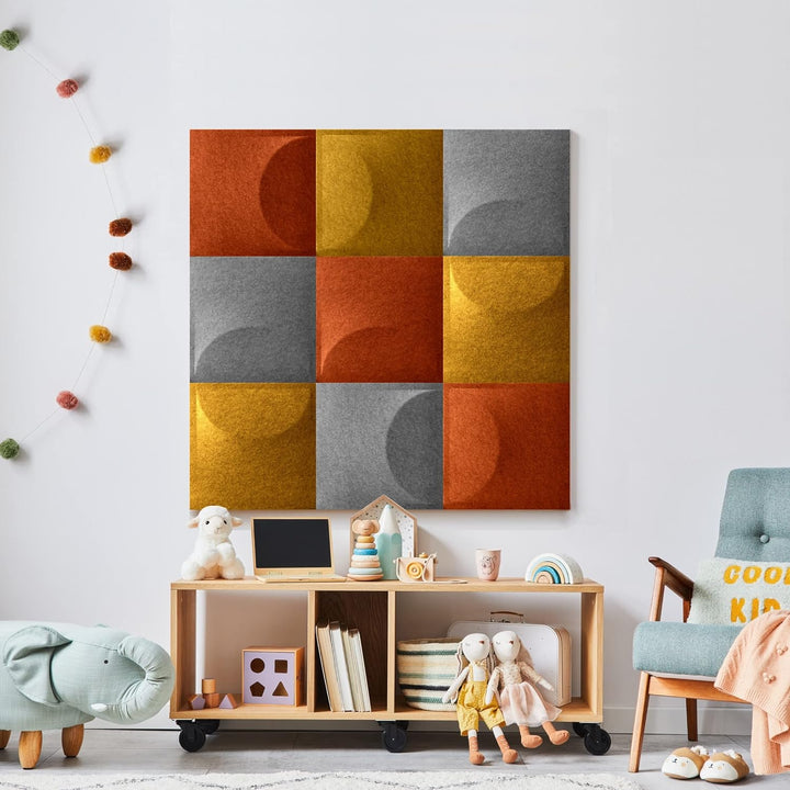 LEVIATAN Akustikplatten 3D | 4 Stück Schallabsorber Schallschutzplatten Akustikpaneele Wand Polyeste