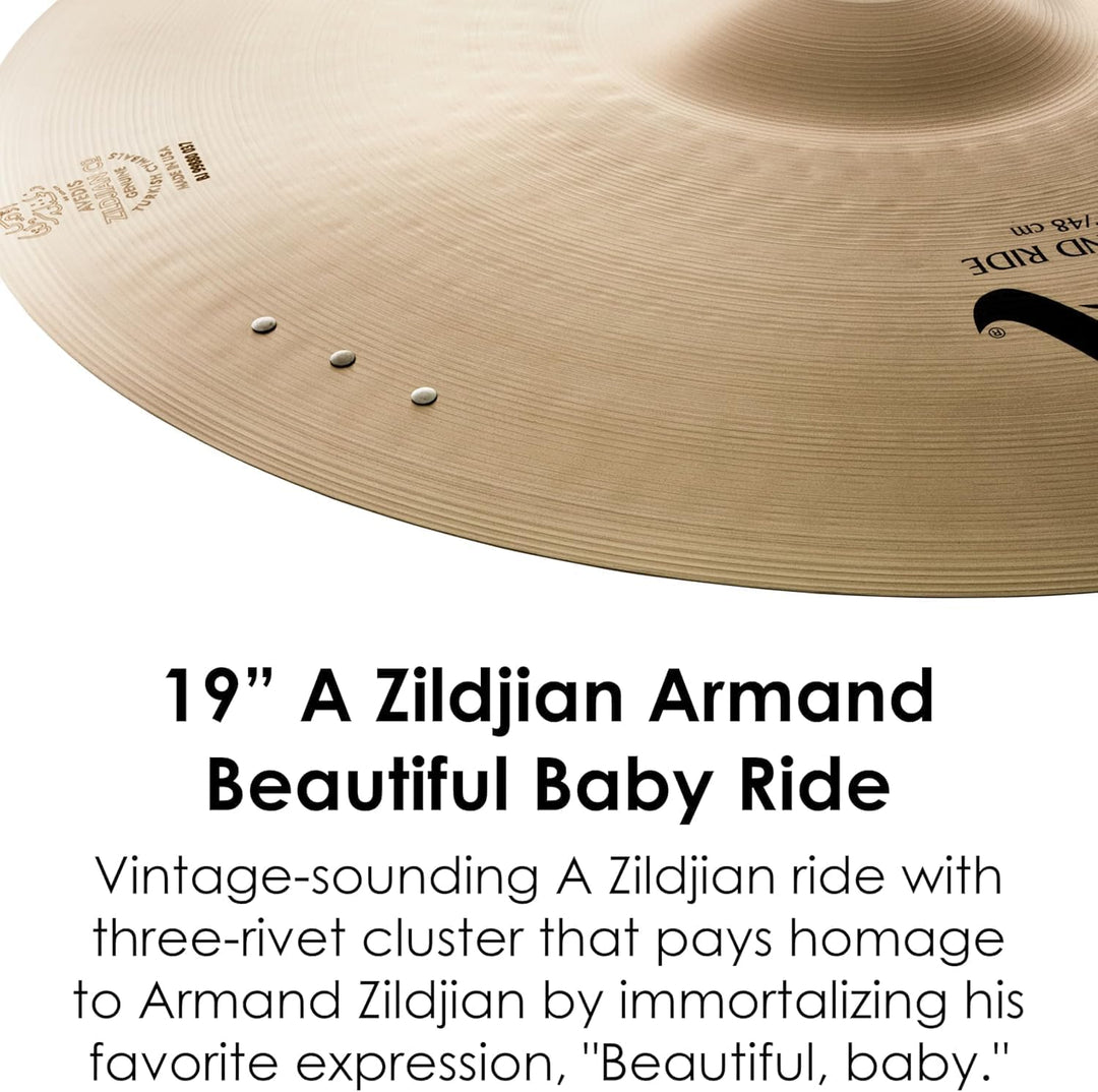 Zildjian A Zildjian Series - 19" Armand Zildjian Beautiful Baby Ride with 3 Rivets
