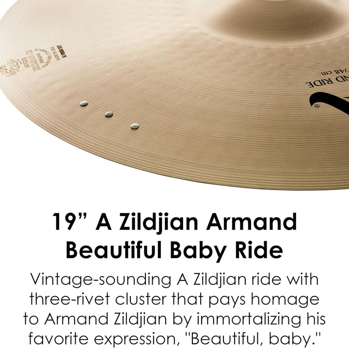 Zildjian A Zildjian Series - 19" Armand Zildjian Beautiful Baby Ride with 3 Rivets