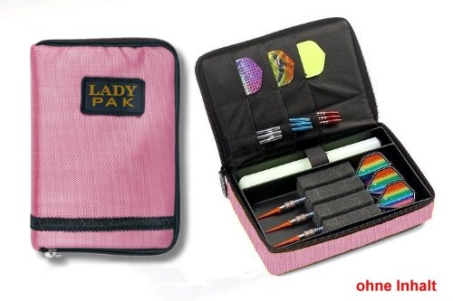 Winsport Darttasche Lady PAK, Farbe rosa strapazierfähige Nylon-Tasche für 1-2 Sets montierter Darts
